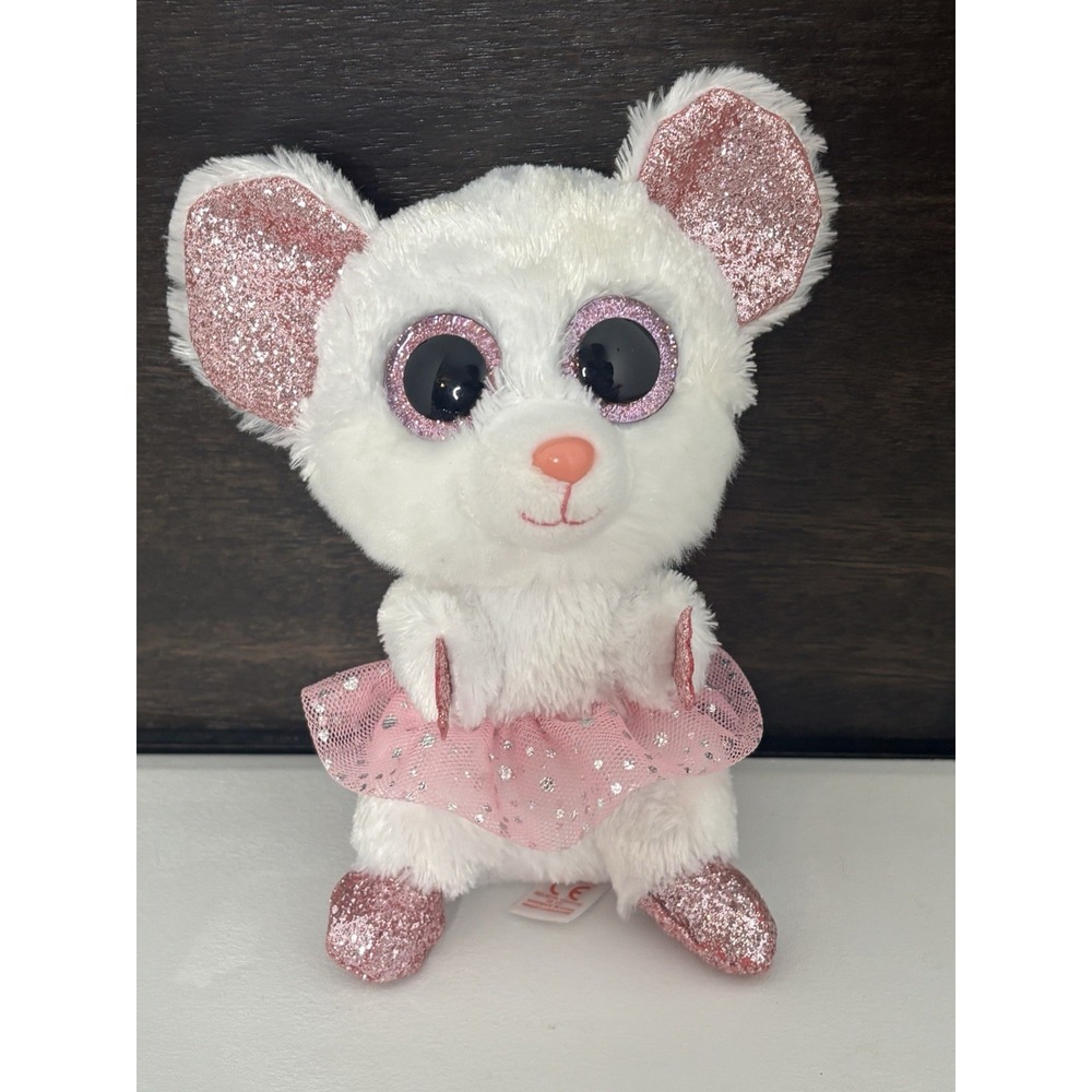 Ty Beanie Boos - NINA the Ballerina Mouse 6‎ Inch Plush Stuffed Animal Toy 2021